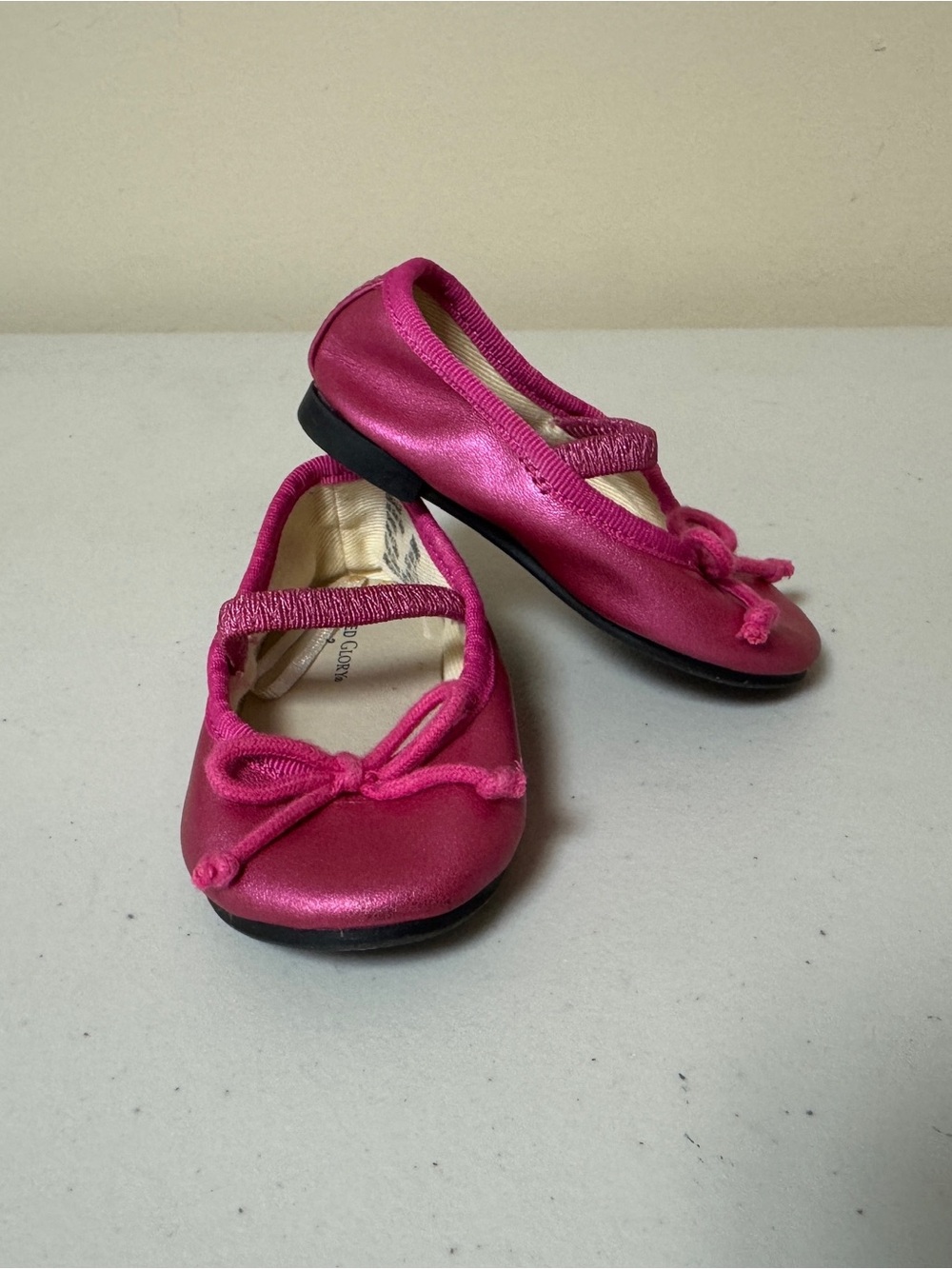 Pink Shoes 2 slip on Toddler Baby Girl ballet flat Elastic Stay On Strap Holiday